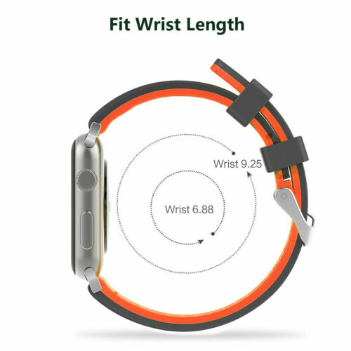 Silicone Sport Watch Band Strap for Apple Watch Series 9 8 7 6 5 4 3 2 1 Ultra 2 - Picture 15 of 46