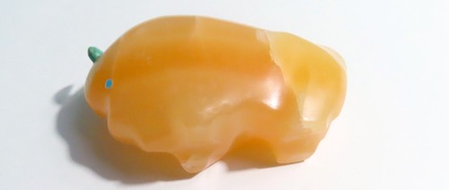 FIGURA NARANJA PIEDRA MINERAL DE CALCITA DE BÚFALO - Imagen 12 de 12