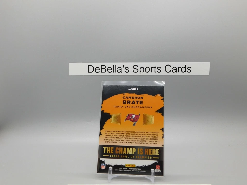 2021 Panini Donruss Football The Champ Is Here #CIH-7 Cameron Brate - Image 2 of 2