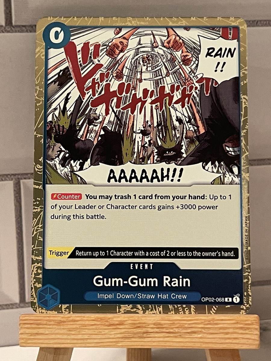 ONE PIECE OP02-068 Rare Gum-Gum Rain - Event - English Paramount
