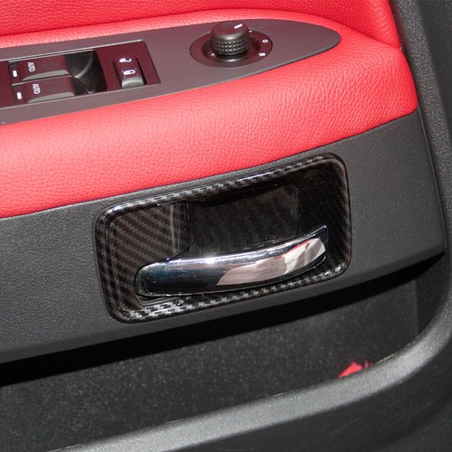 Carbon Fiber Style Door Handle Bowl Cover Trim For 2008-2014 Dodge Challenger - Picture 2 of 6