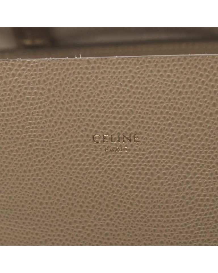 Pre Loved Celine Small Tote Bag in Beige Leather Tote Bags Brown
