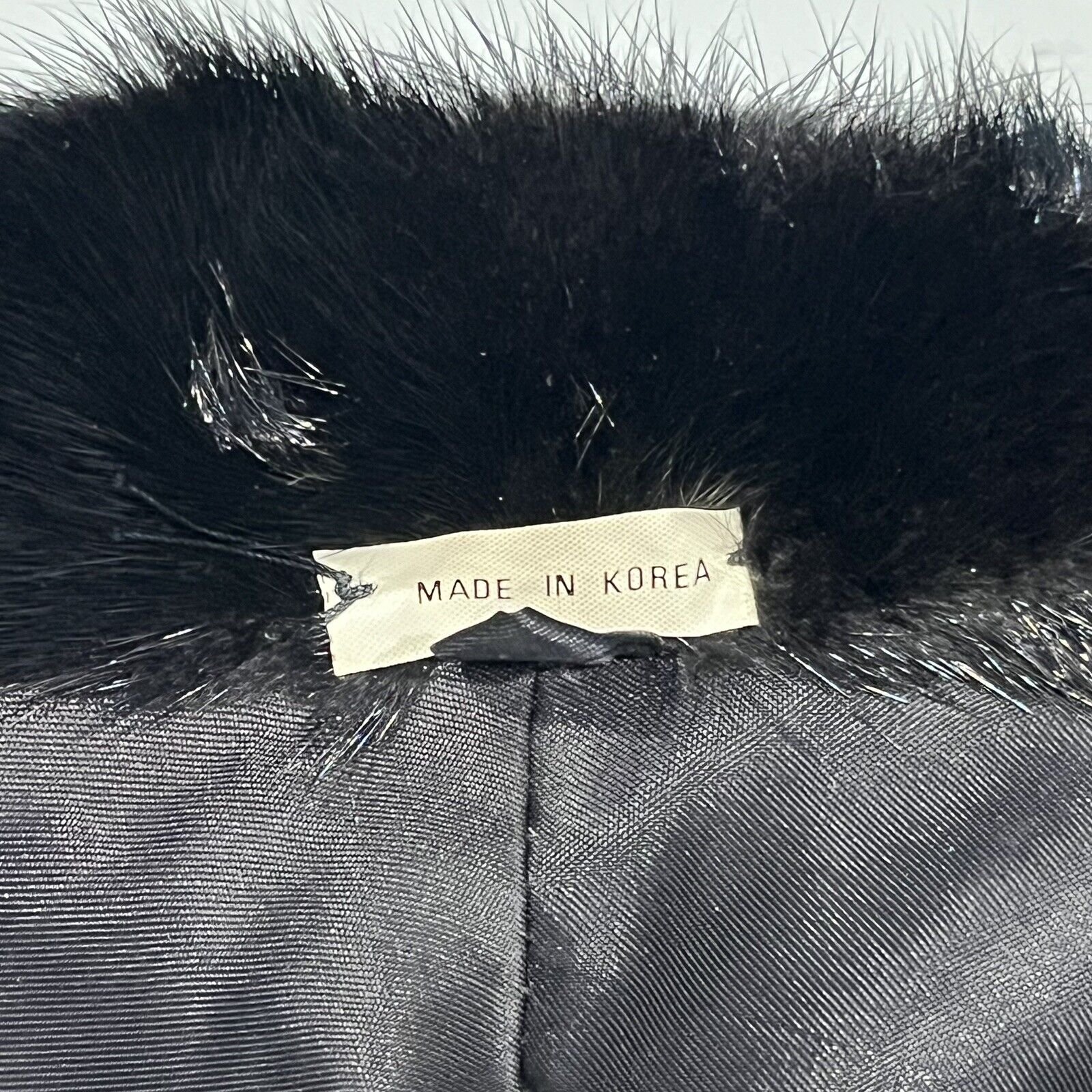 Vintage Classic Black Mink Jacket Hook Closure Un… - image 10