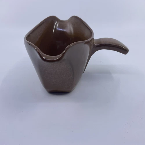 FRANKOMA Pottery GS Plainsman Brown Gravy Boat 2 Sided w/handle