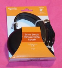 New MASTER PAWS 8' extra small retractable leash - Black