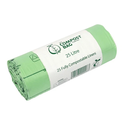 Compost Bag Compostable Big Caddy/Pedal Bin Liners 25x 25L bags EN13432