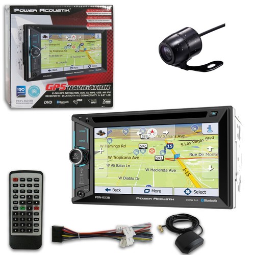 Power Acoustik PDN-623B Car DVD Receiver w/ GPS and Bluetooth + Back Up Camera - Picture 2 of 5