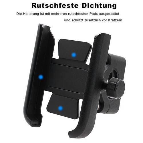 Alu Handy Halterung Fahrrad & Motorrad Handyhalterung Smartphone Halter 360° - Bild 6 von 7