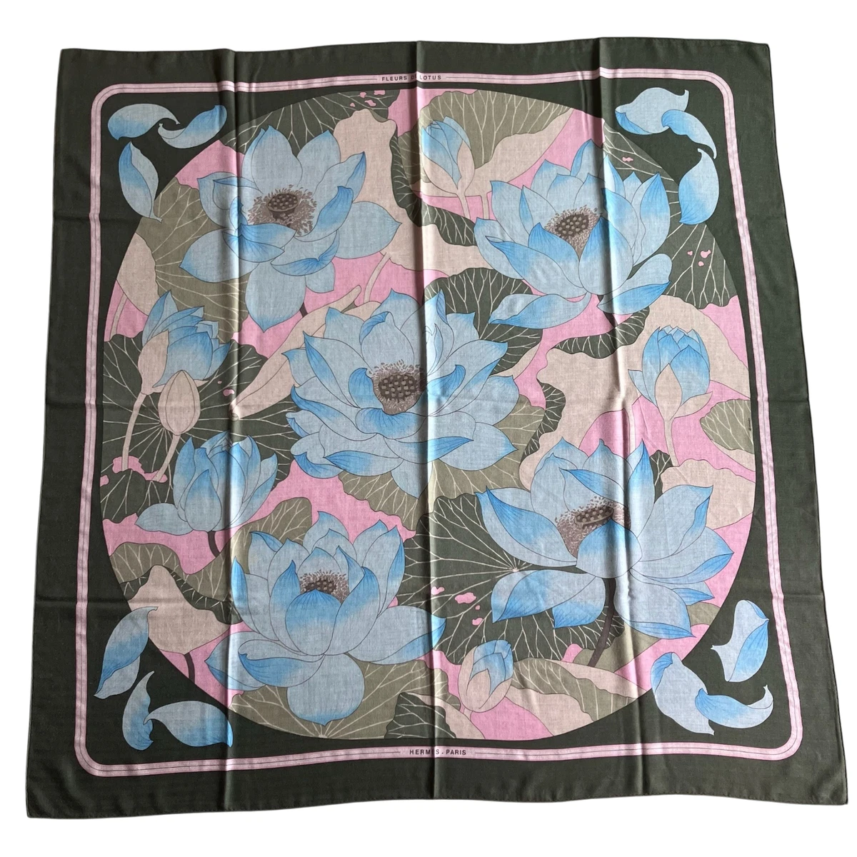 Hermes Fleurs De Lotus Scarf for sale | eBay