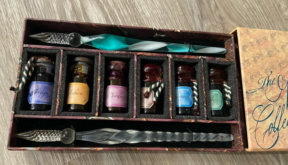 Calilgraphy Set Palette For Pens W/ Ink Writing Collection Authentic Models Gift - Image 3 of 3