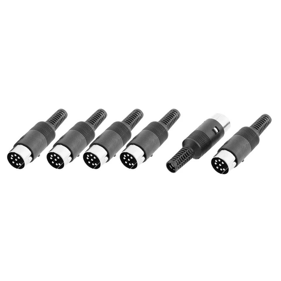 6Pcs 8 Broches DIN Mâle Soudure Connecteur De Câble Adaptateur pour Ordinateurs - Photo 1/1