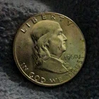 1960 Franklin Half Dollar 50C Silver Coin Uncertified Circulated 0.9 Fineness