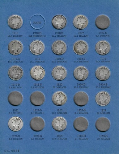 1916-45 P,D,S, Mercury Dime Set *$6.30 Face* "Circ-BU" *Combined Shipping*
