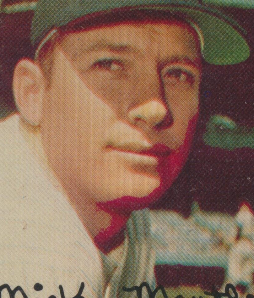 BLOODY FACE MANTLE 1959 Error Topps Mickey #10 HOF Yankees PSA 6