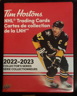 2022-23 TIM HORTONS U.D. COLLECTORS BINDER. COMPLETE SET, INCLUDES FLOW OF TIME.