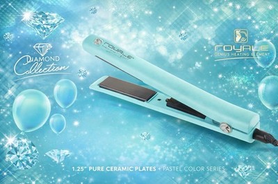 Royale Diamond Collection 1.25'' Pure Ceramic Flat Iron Pastel Series
