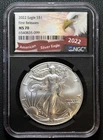 2022 SILVER EAGLE. FIRST RELEASES. NGC CERTIFIED MS70. CERT.#6540835-099