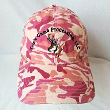 Toms Game Processing Strapback Hat Pink Camo Camouflage Douglas West Virginia