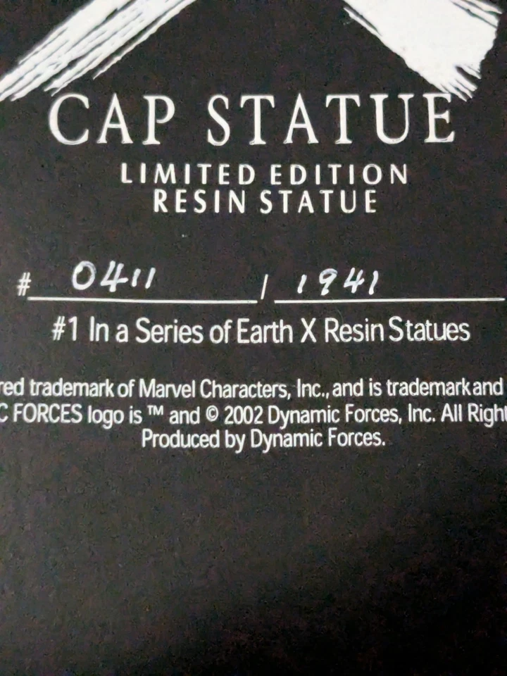 MARVEL CAPITÁN AMÉRICA TIERRA X ESTATUA ALEX ROSS Tamaño Completo 13" Estatua 0411/1941 Foto 2 de 4