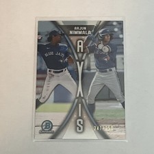 2025 Bowman Draft Arjun Nimmala Axis Chrome Refractor #/250 Blue Jays