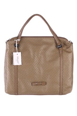 BLUGIRL Blumarine Handtasche Logo Applikation taupe brown NEU