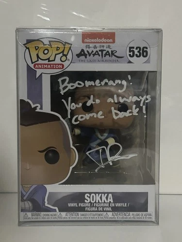 Funko Pop! Animation: Avatar the Last Airbender Sokka #536 JSA Signed