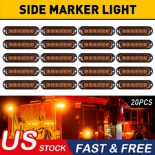 Oval 4-led 6-led Side Marker Lights Truck Trailer Clearance Light Waterproof Usa