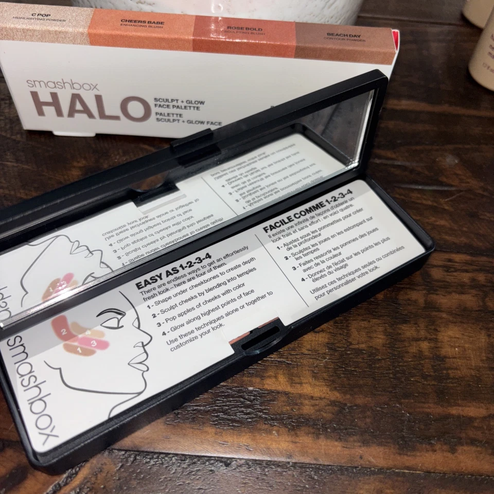 Smashbox Halo Sculpt + Glow Face Palette w/vitamin E NIB 0.55 oz - Image 4 of 4