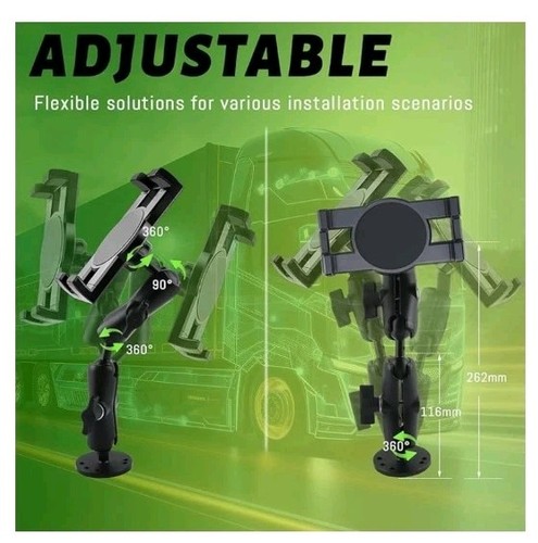 RomHaus Supporto Tablet in Metallo per Camion/Auto/Veicolo/Industriale Trapano Resistente... - Foto 4 di 6