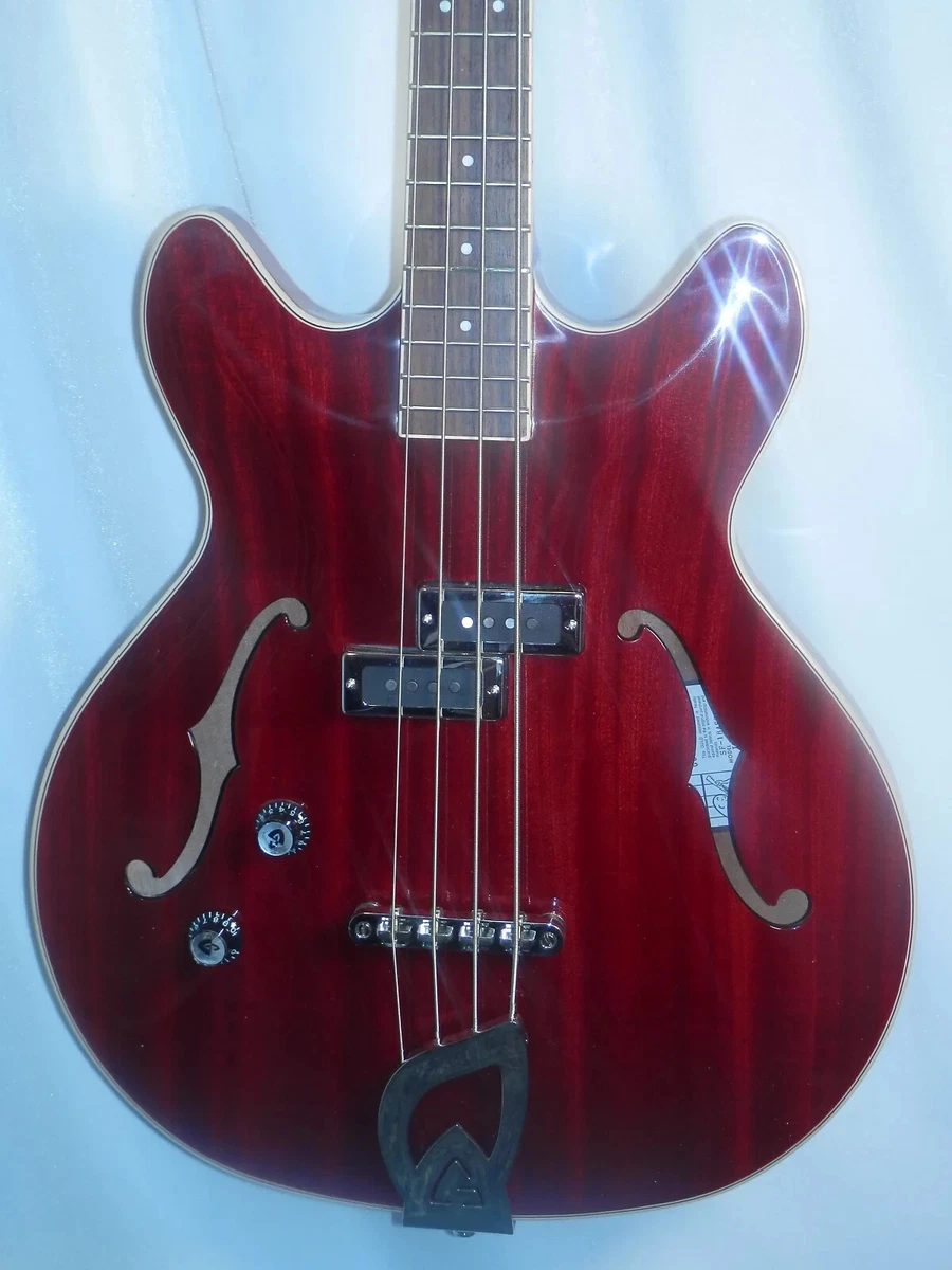 Guild Lefty Starfire I Semi Hollow Double Cut Electric Bass Cherry 