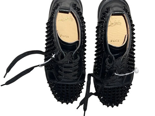 Christian Louboutin Louis picche di vitello piatte nero taglia EU 40 - Foto 2 di 9