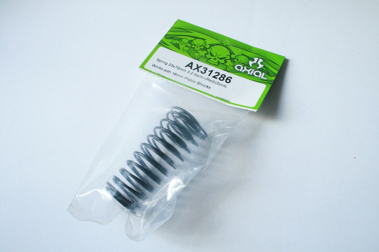 Axial Big Bore Springs 23x70mm 3.2lb/in (Red) 2pcs (16mm) - AX31286 Yeti XL