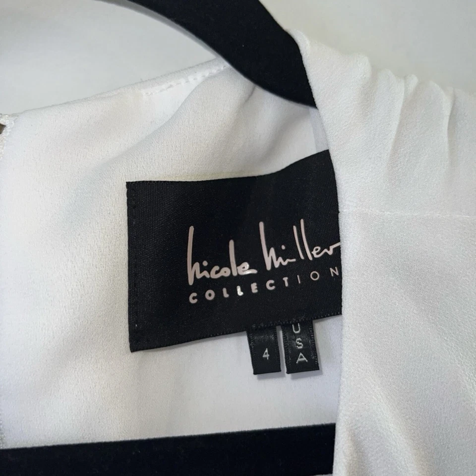 Nicole Miller | White Sleeveless + Backless Dress | Size 4 - Image 3 of 3