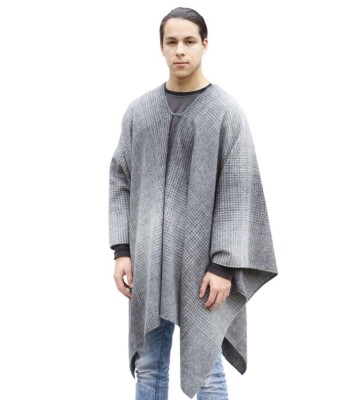 Thick Alpaca Blend Alpaca Wool Poncho For Women Men Cloak Cape Coat Unisex Peru