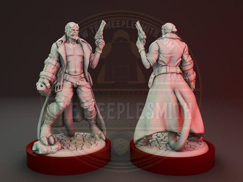 Hellboy miniature for tabletop, boardgames, dioramas, paint and display... - Imagen 2 de 4