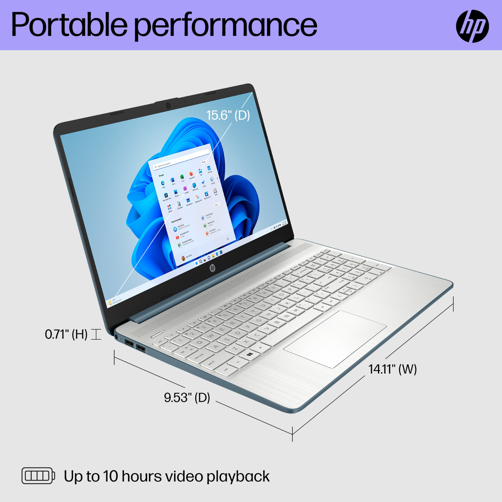 Laptop HP Notebook 15.6" Intel Pentium N5030 8GB RAM 256GB SSD Office 2024 Pro, imagen 4