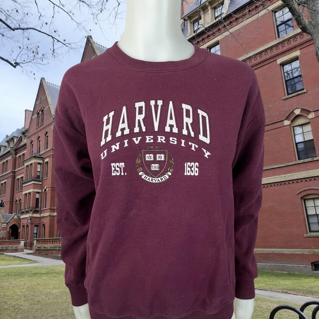 Harvard University Ivy League School Burgundy Sweatshirt Adult
