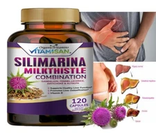 Liver Support, Cleanse, Detox & Repair Formula  Herbs Including Milk Thistle 120