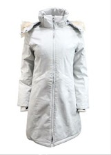 Hoodlamb Women's Icy Grey Fitted Water Resistant Hemp Parka 420 Nwt