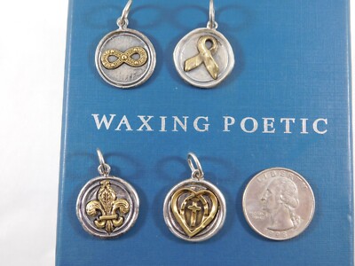 Waxing Poetic Sterling Silver Brass WING & PRAYER Infinity Heart