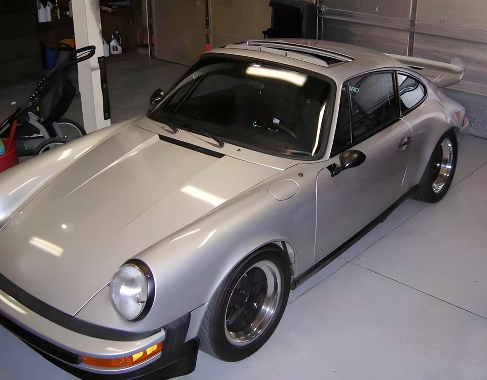 Espejos retrovisores laterales ovalados universales estilo retro clásico California negro mate Foto 3 de 4