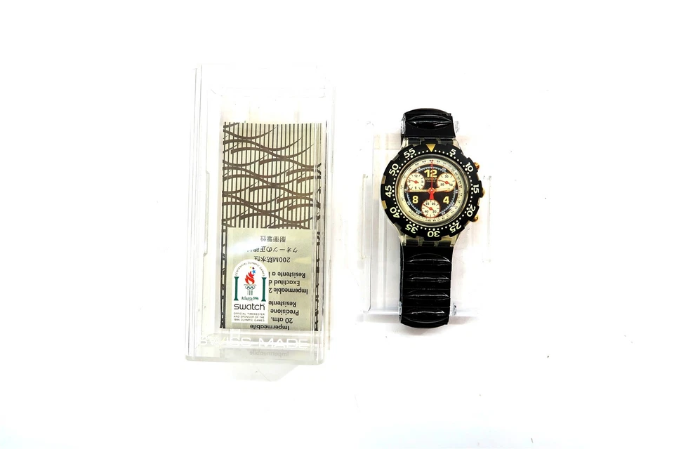 NUEVO Reloj Swatch AquaChrono POINT BREAK SBK106 con Estuche y Papeles 1995  Foto 2 de 4