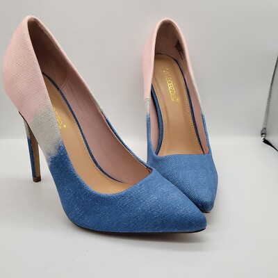 Beautiful ShoeDazzle High Heels Pumps Denim Size 7