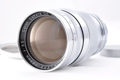 [Fast neuwertig] Canon 135 mm F/3.5 Chrom Objektiv Leica Schraubmontage LTM L...