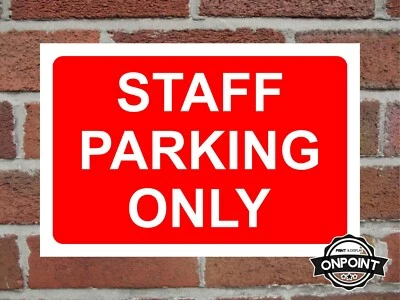 ONPOINT PRINT & DISPLAY LTD Personal Parking nur Aluminium Sicherheitsschild. 4 Größen & 7 Variationen verfügbar.