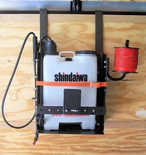Adjustable Back Pack Sprayer Blower Rack for Enclosed Landscape Trailer - RA-39
