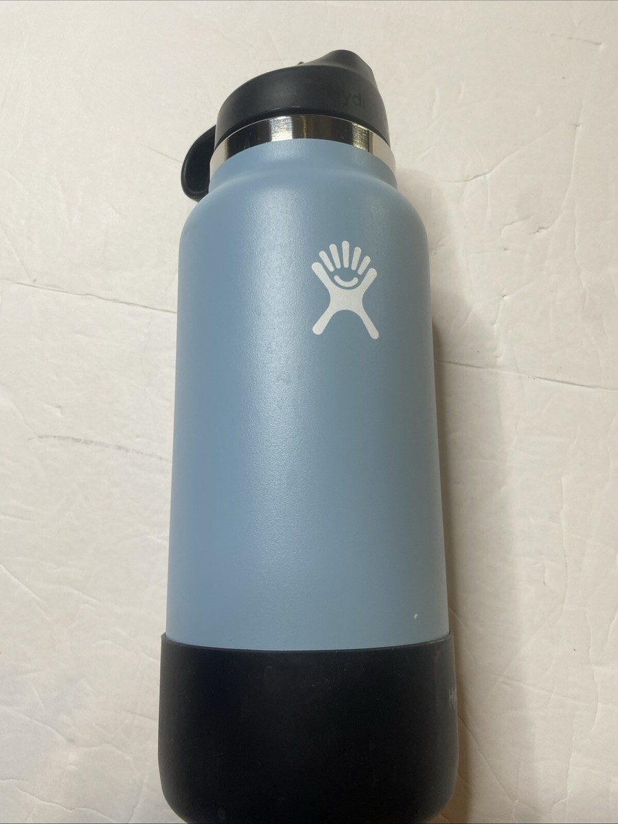 40 oz Hydro Flask Wide Mouth Water Bottle Flex Cap Blue