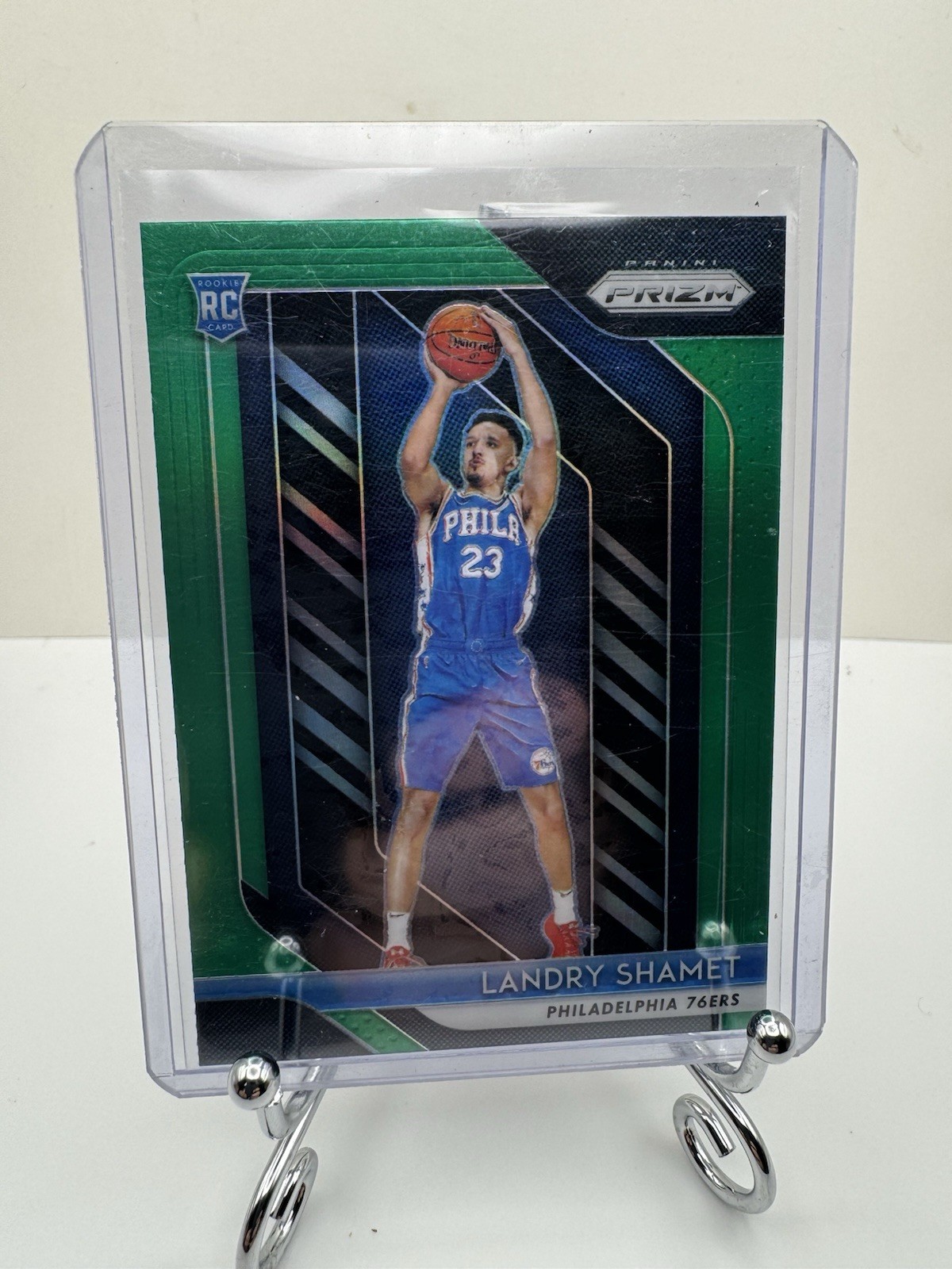 2018-19 Panini Prizm - Landry Shamet #199 Green Prizm (RC)