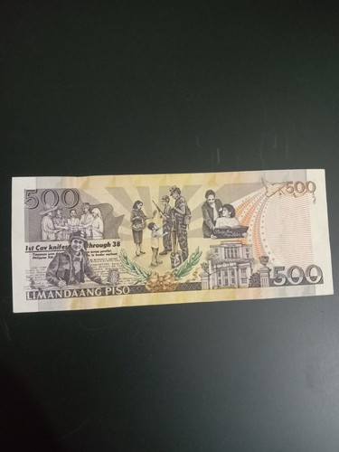 Philippines 500 Pesos 2005 NDS Banknote P#196a Arroyo/Buenaventura UNC - Picture 3 of 3