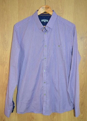 Ted Baker Purple Pattern Shirt Long Sleeve  - Ted Size 5 Extra Large Smart - Image 1 of 4